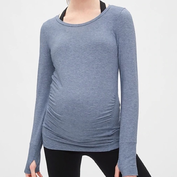 GAP Tops - GAP Maternity GapFit Breathe Long Sleeve GREY GAP Tops - GAP Maternity GapFit Breathe Long Sleeve GREY
